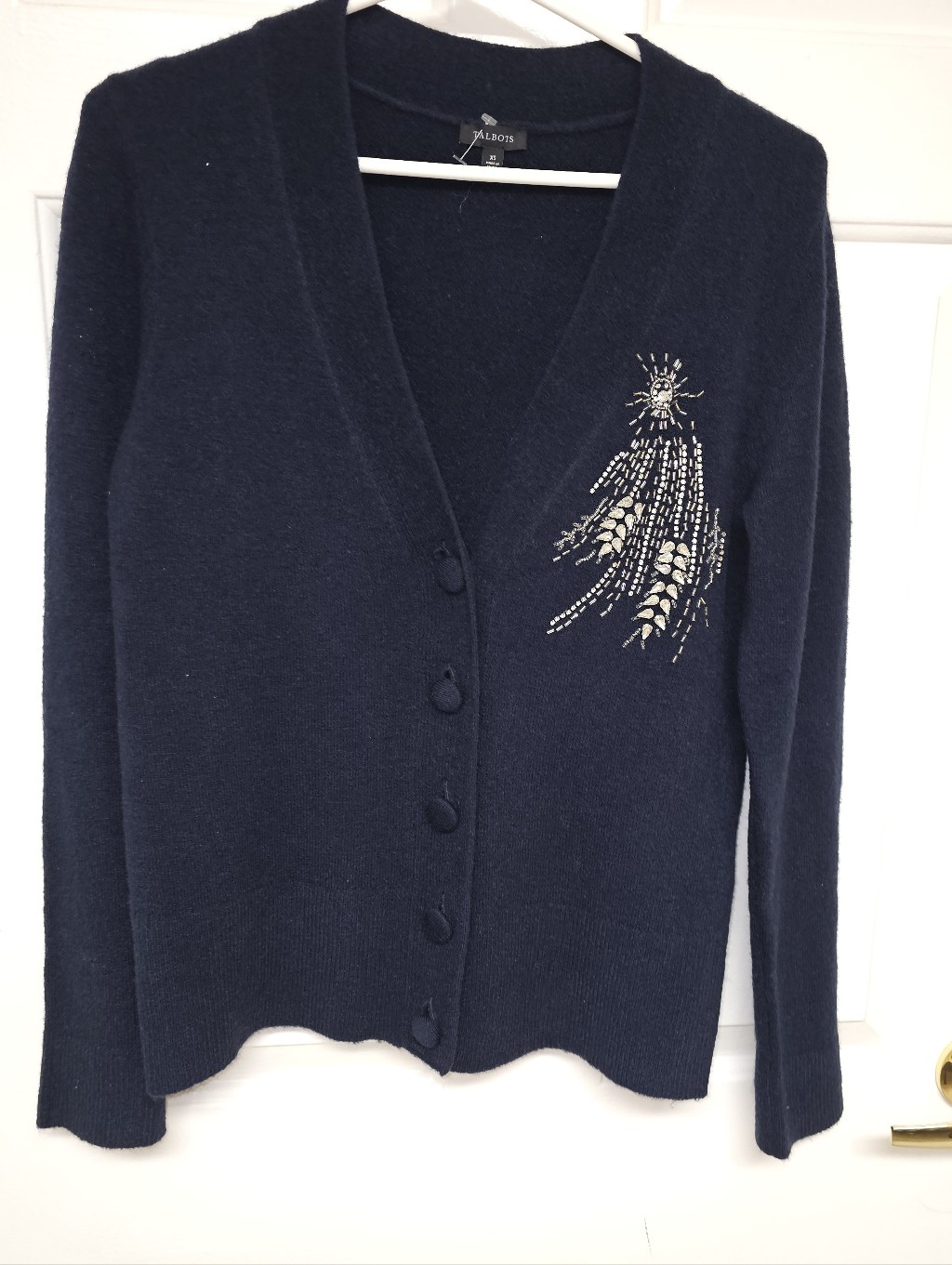 Jewel Button Cardigan. Cashmere_like Feel